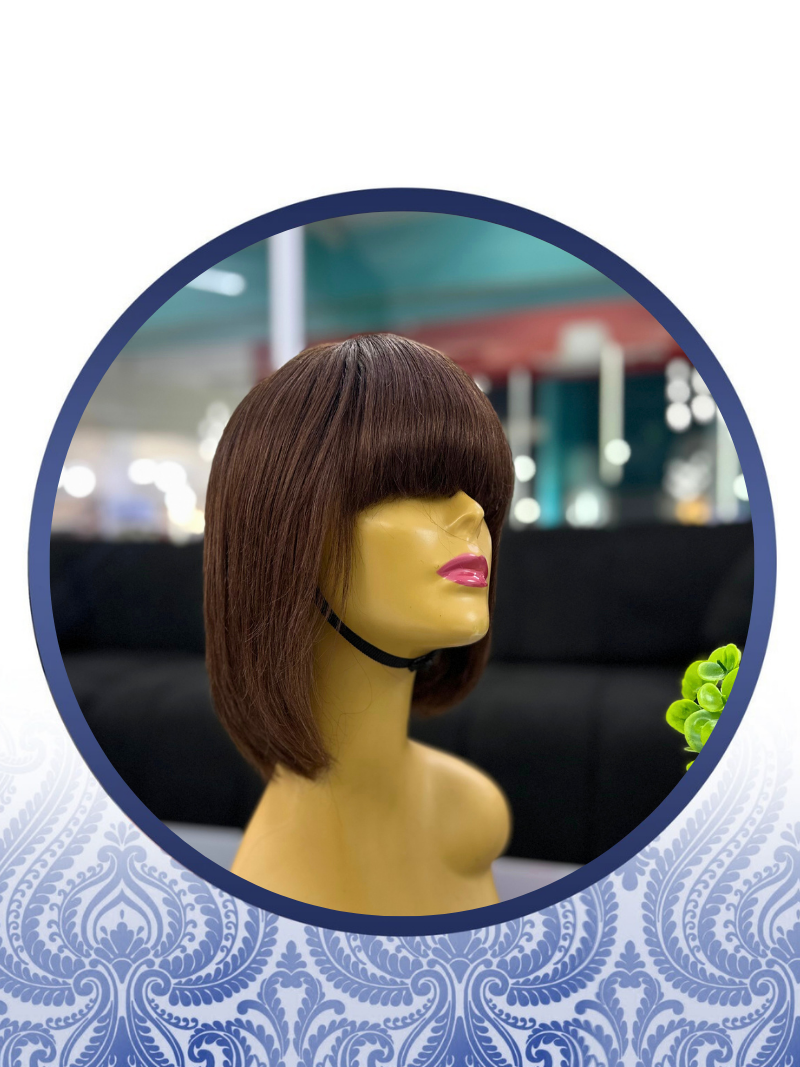 Wear and go Glueless color 4 fringe wig
